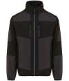 RG384 TRA753 Regatta E-Volve Unisex Two Layer Soft Shell Jacket Ash / Black colour image
